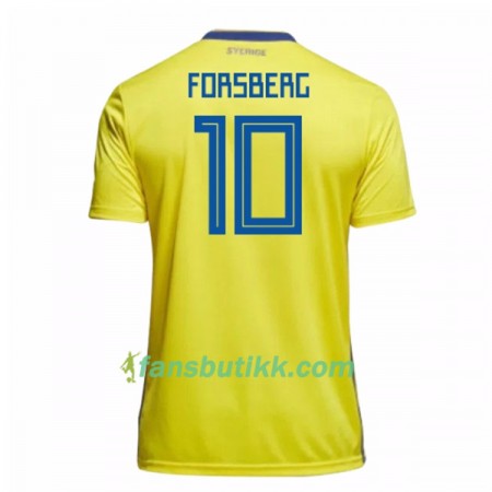 Fotball-VM 2018 Sverige drakt Forsberg 10 Hjemmetrøye